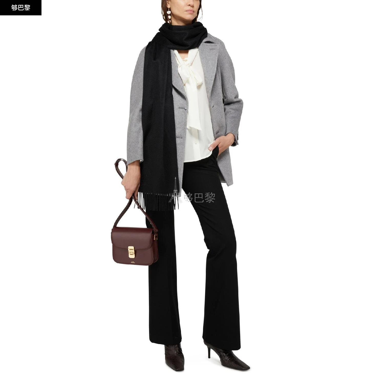 商品Max Mara|【特惠8.7折】包邮包税【预售7天发货】 MAX MARA 女士 大衣 Ragusa 短款外套  2310860339600 MAXG99JXGRY,价格¥24021,第3张图片详细描述