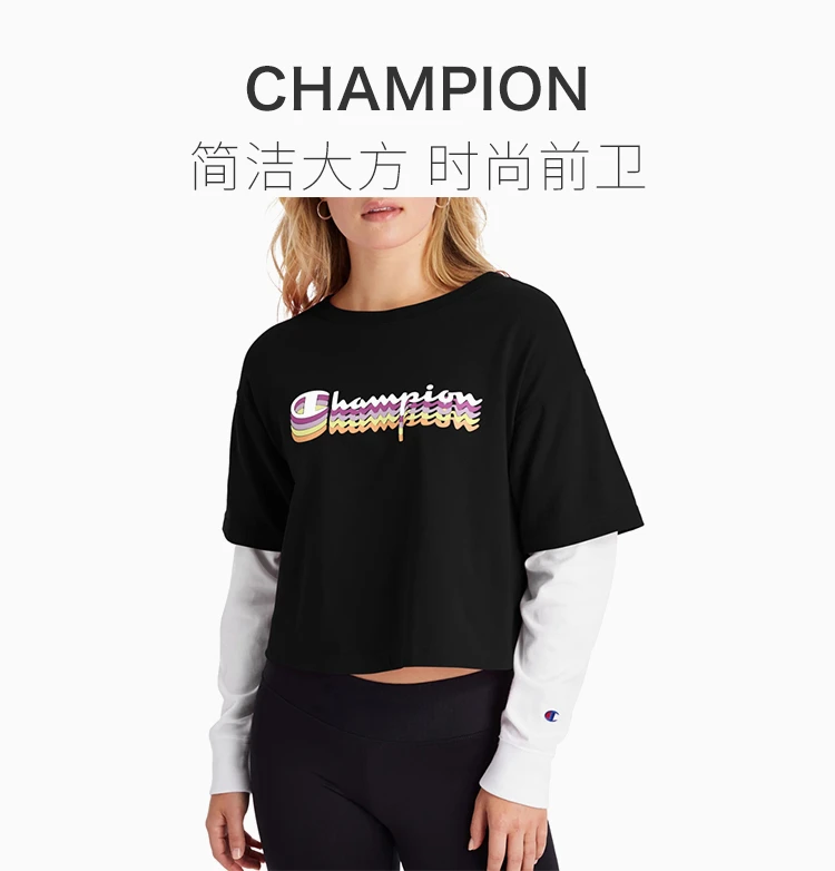 商品CHAMPION|Champion 女士黑色卫衣 W5749G-550781-001,价格¥191,第2张图片详细描述