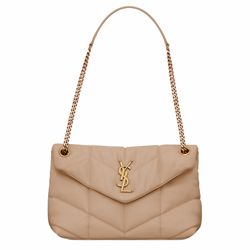 商品Yves Saint Laurent|SAINT LAURENT PARIS/圣罗兰 早春新款 PUFFER系列 女士深米色羔羊皮斜挎单肩包5774761EL072721,价格¥20270,第4张图片详细描述