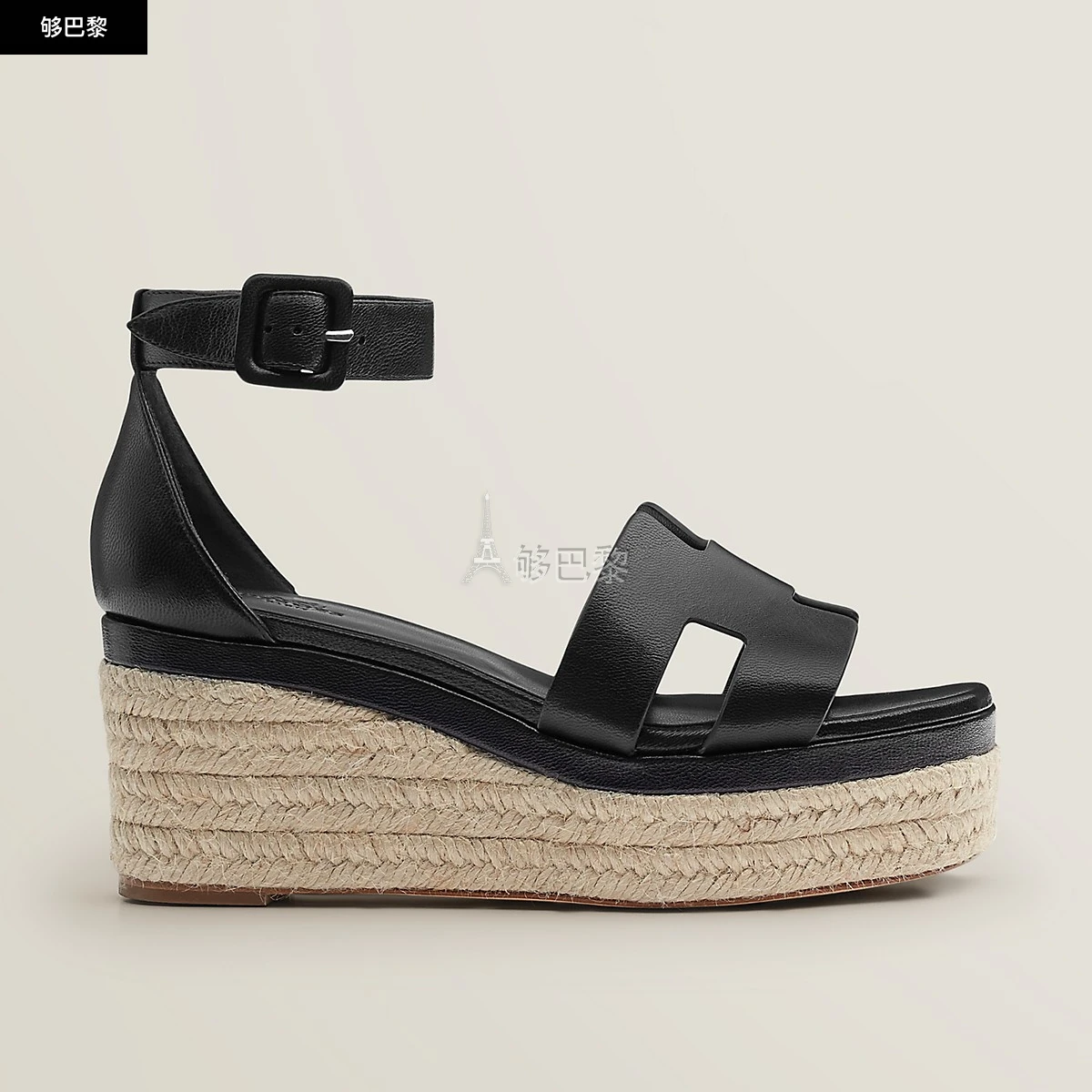 商品Hermes|【预售】 爱马仕 24秋冬 女士 厚底鞋 Espadrilles Elda H221143Z 02380,价格¥6659,第4张图片详细描述