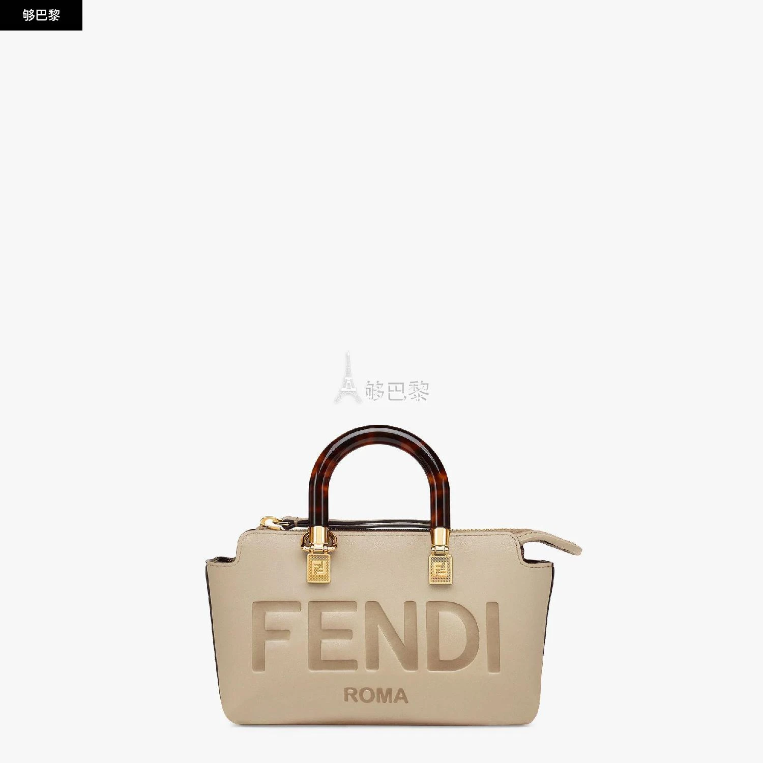 商品Fendi|包邮包税【预售7天发货】 FENDI芬迪 23秋冬 女士 手提包 鸽子灰皮革小号Boston手袋 8BS067ABVLF0E65,价格¥10641,第3张图片详细描述