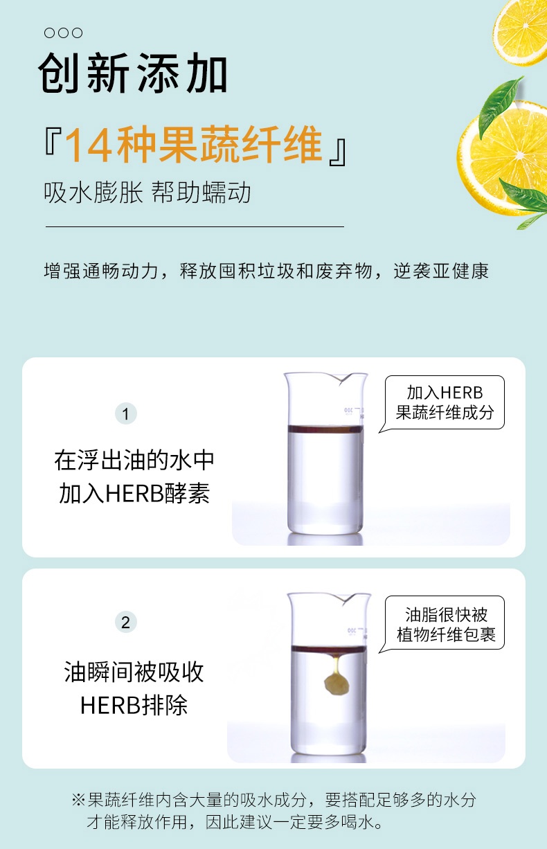 商品Herb|日本dokkan abura酵素加强版果蔬夜间植物酵素金装150粒,价格¥235,第4张图片详细描述