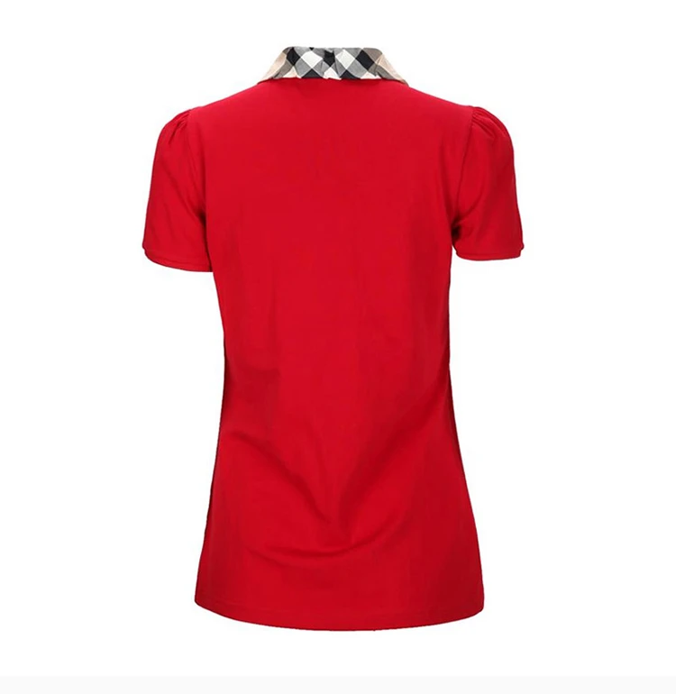 商品[国内直发] Burberry|BURBERRY 红色女士POLO衫 3866596,价格¥1617,第5张图片详细描述