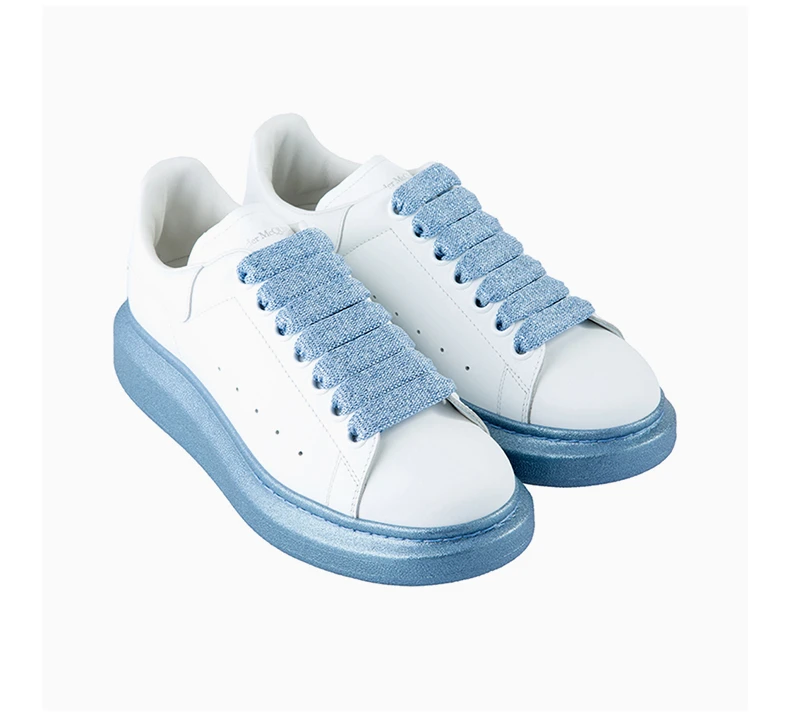 商品Alexander McQueen|Alexander McQueen 亚历山大·麦昆 白色/瓷蓝色女士运动鞋 553770-WHWKV-9307,价格¥3750,第7张图片详细描述