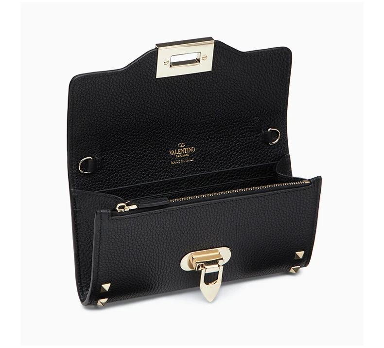 商品Valentino|VALENTINO 女士黑色皮革单肩包 WW2P0U99-VSH-0NO,价格¥4218,第6张图片详细描述