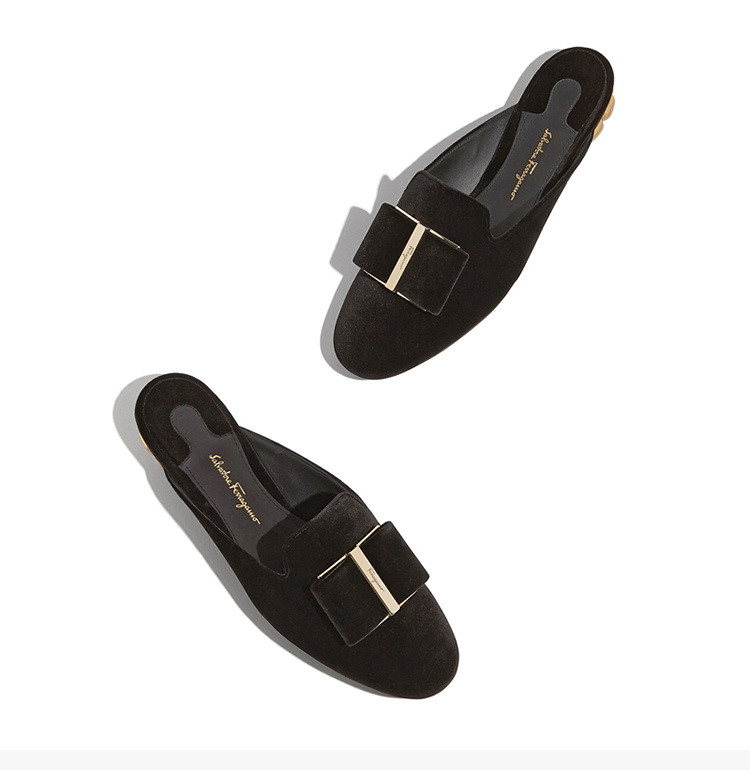 商品Salvatore Ferragamo|Salvatore Ferragamo 菲拉格慕 女士黑色拖鞋 01-M949-680205,价格¥2845,第9张图片详细描述