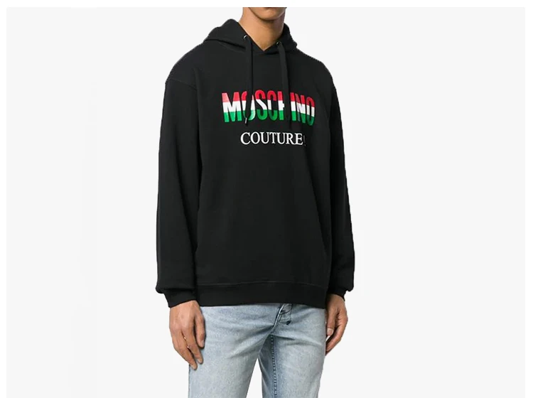 商品Moschino|Moschino 莫斯奇诺 男士黑色长袖连帽卫衣 ZA1709-0227-1555,价格¥1596,第8张图片详细描述