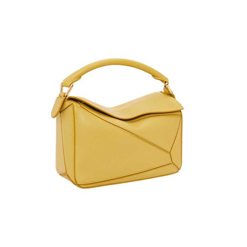 商品Loewe|罗意威 23新款 Puzzle女士小号亮赭色经典牛皮革长方形独特线条肩背手提斜挎包 322.30.S21-6048,价格¥21568,第5张图片详细描述