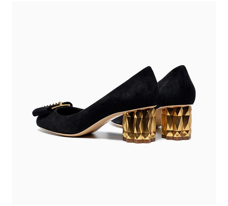 商品Salvatore Ferragamo|SALVATORE FERRAGAMO 女士黑色牛皮奢侈品高跟鞋 0715154,价格¥2725,第5张图片详细描述