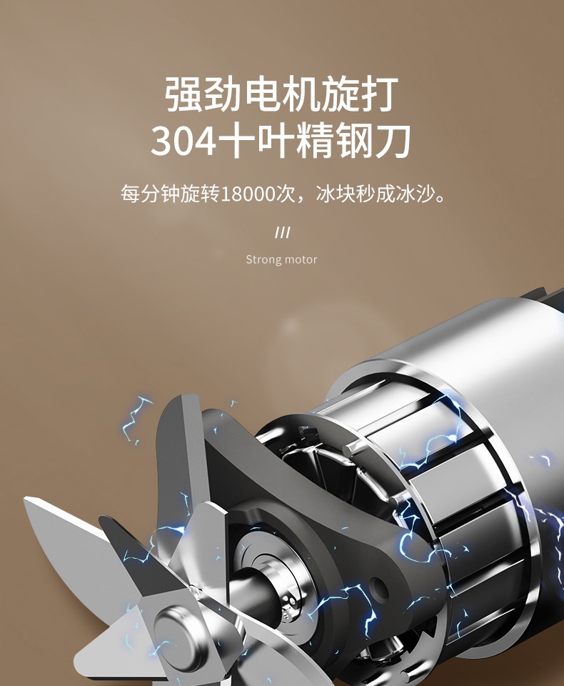 商品[国内直发] GLENVINTEN|格岚云顿英国品牌CEOOL总裁小姐小型便携式榨汁杯迷你榨汁机碎冰车载果汁机,价格¥190,第14张图片详细描述