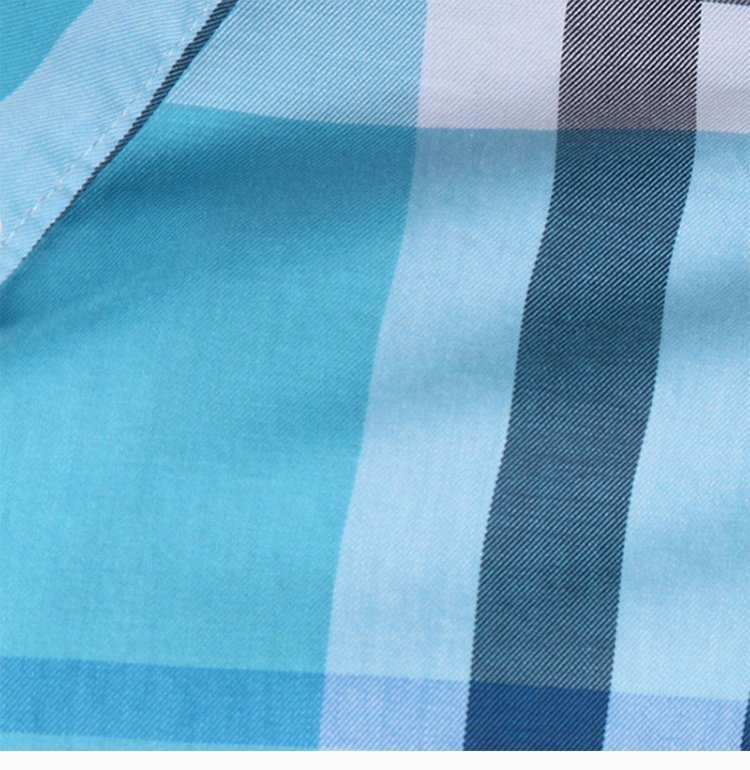 商品[国内直发] Burberry|Burberry 博柏利 男士湖蓝色纯棉长袖衬衫 3919212,价格¥1925,第7张图片详细描述