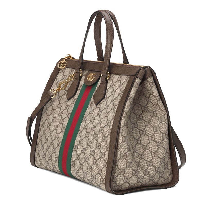 商品Gucci|【现货】古驰 Ophidia女士中号米色帆布单肩手提包524537K05NB8745,价格¥15422,第4张图片详细描述