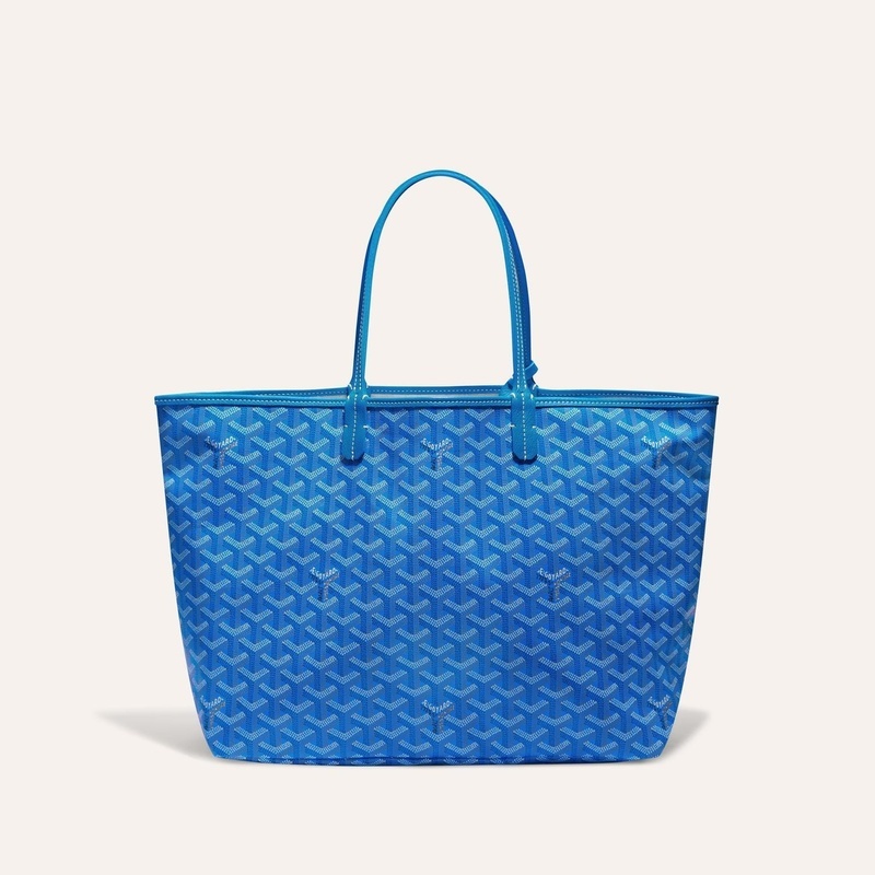 商品Goyard|高雅德 Saint Louis PM男女黑色帆布/小牛皮手提包 STLOUIPMLTY01CL03P（十色可选）,价格¥13567,第18张图片详细描述