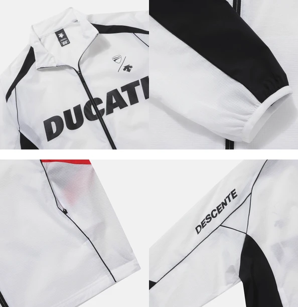 商品DESCENTE|【享贝家】ZY-（预售款）迪桑特 杜卡迪联名 男女超薄休闲速干透气外套 春夏新款 SO221IWB52,价格¥1082,第6张图片详细描述