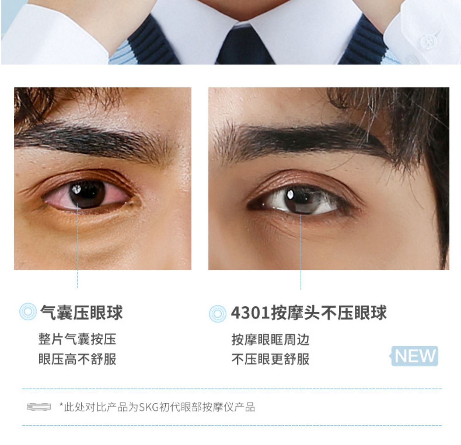 商品[国内直发] SKG|眼部按摩仪器4301热敷眼罩缓解润眼睛疲劳神器学生智能护眼仪,价格¥332,第12张图片详细描述