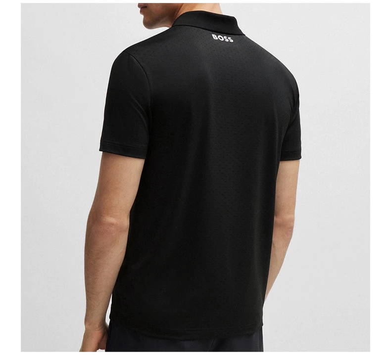 商品Hugo Boss|HUGO BOSS 黑色男士POLO衫 50513007-001,价格¥621,第6张图片详细描述