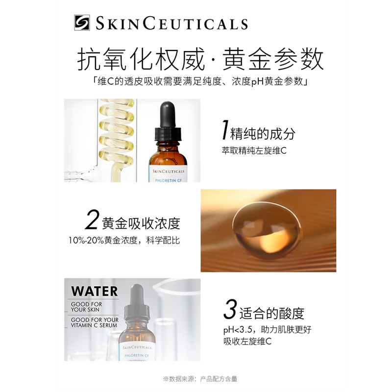 商品SkinCeuticals|SKINCEUTICALS修丽可CF日间精华液30ml,价格¥934,第5张图片详细描述