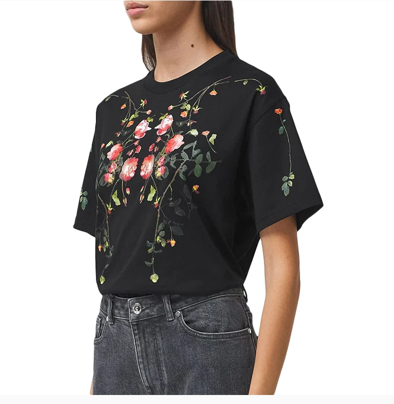 商品Burberry|BURBERRY 女士黑色棉短袖 8037295,价格¥2654,第9张图片详细描述