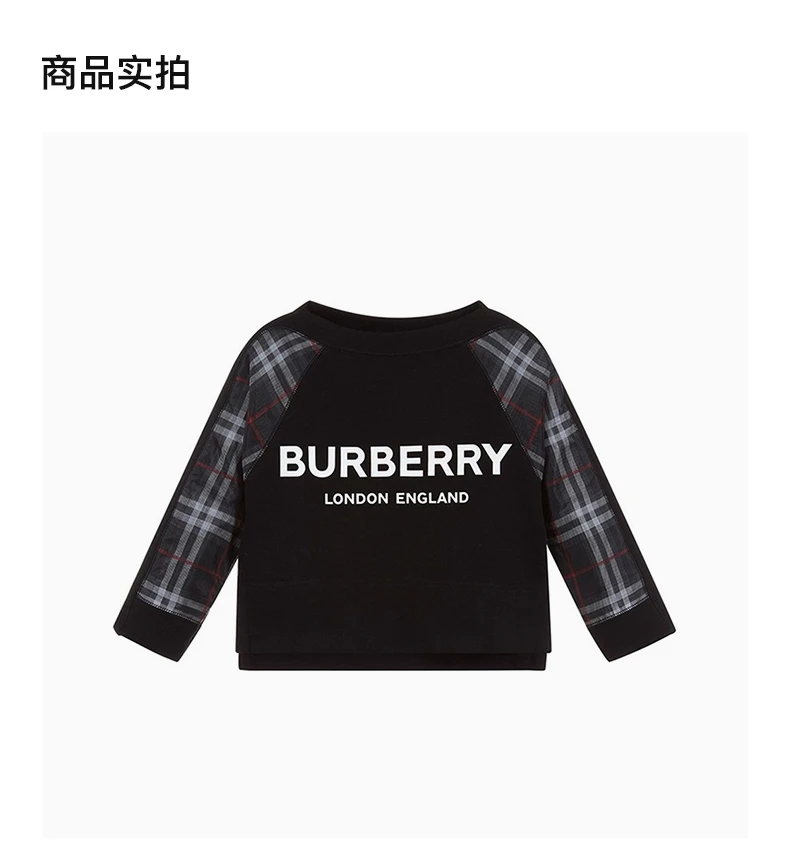 商品Burberry|BURBERRY 黑色女童卫衣/帽衫 8011010,价格¥1513,第3张图片详细描述