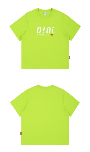商品oioi|【享贝家】OIOI 休闲宽松短袖T恤 男女同款 绿色 T-SHIRTS-LIME,价格¥196,第3张图片详细描述