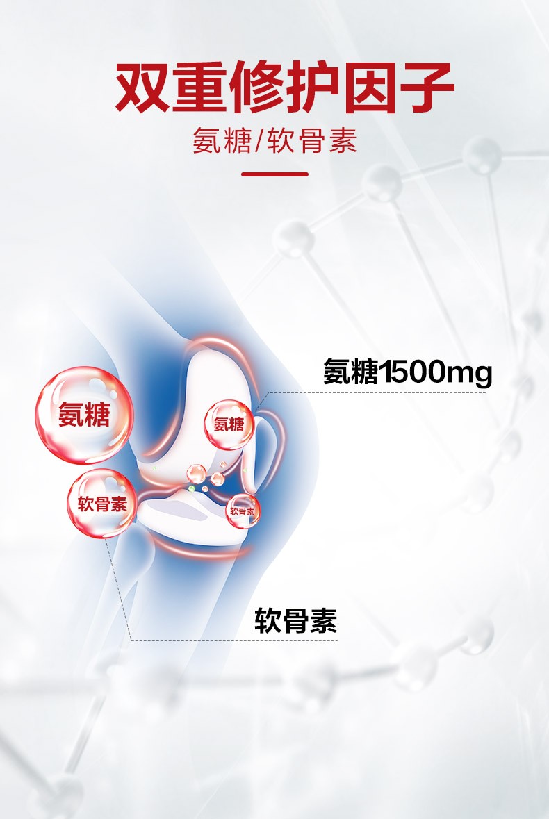 商品Move Free|益节氨基维骨力氨糖关节软骨素红瓶200粒钙片保健品,价格¥269,第5张图片详细描述