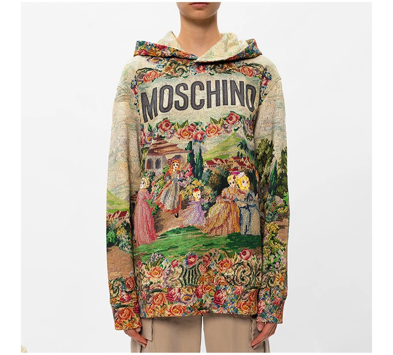 商品Moschino|MOSCHINO 女士印花连帽卫衣 A1715-5427-2888,价格¥4841,第5张图片详细描述