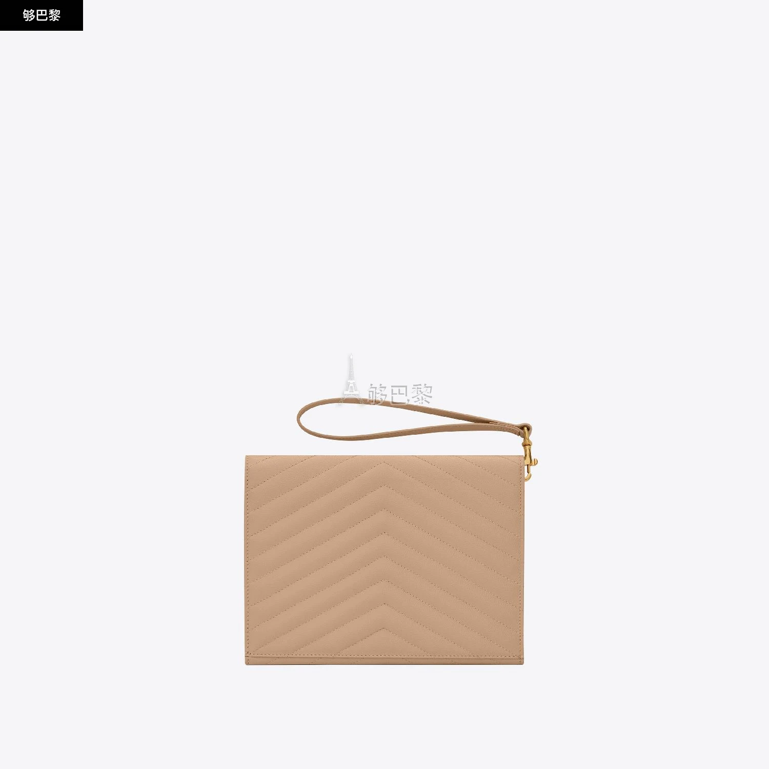 商品Yves Saint Laurent|【预售】 YSL圣罗兰 24秋冬 女士 手拿包 MONOGRAM绗缝粒面压印皮革手拿包 617662BOW012721,价格¥5920,第4张图片详细描述