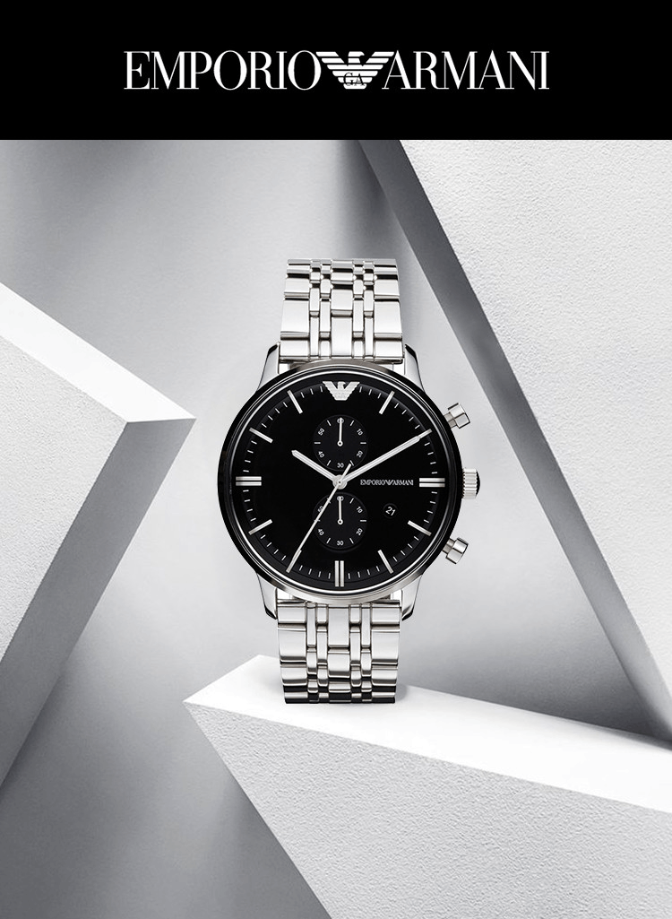 商品Emporio Armani|阿玛尼（Emporio Armani） 手表男士手表情侣手表时尚商务休闲非机械表多功能男表AR0389,价格¥1388,第2张图片详细描述