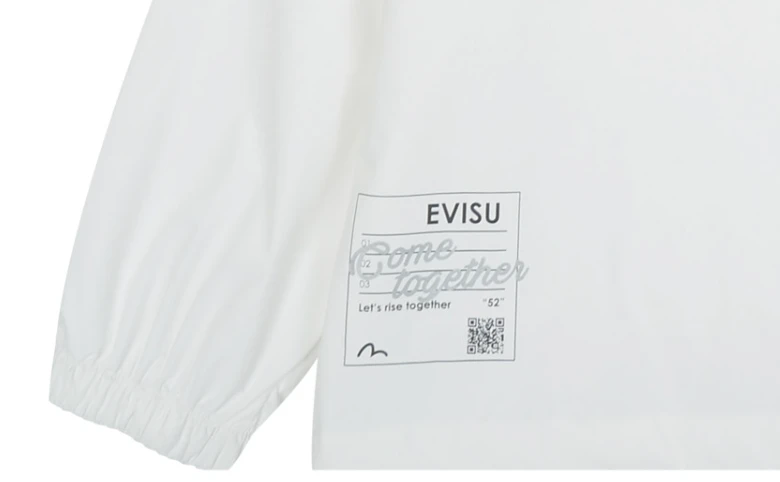 商品Evisu|【享贝家】（国内现货-QD）Evisu 福神 新款户外运动休闲防风外套 男女同款 白色 ET1MJP801WH,价格¥508,第4张图片详细描述