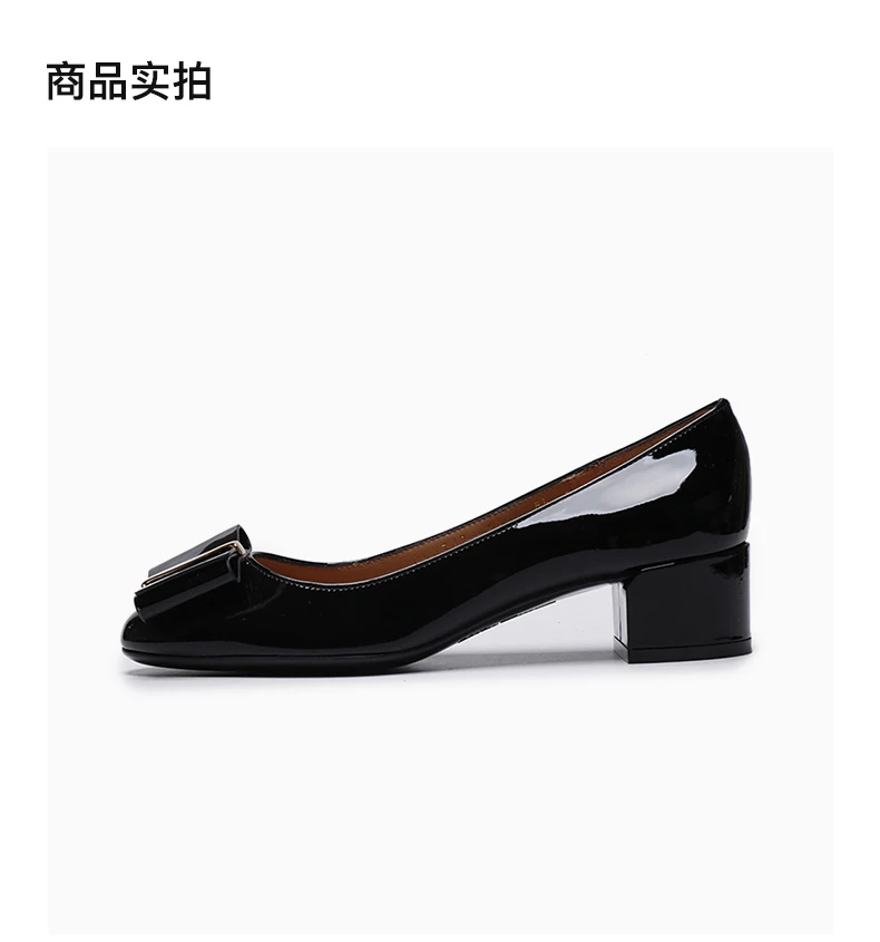 商品Salvatore Ferragamo|SALVATORE FERRAGAMO 黑色女士中跟鞋 0660862,价格¥2387,第4张图片详细描述