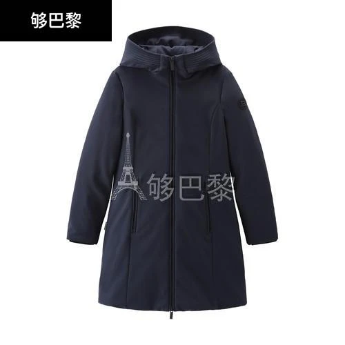 商品Woolrich|【特惠9.0折】包邮包税【预售7天发货】 WOOLRICH 23秋冬 女士 大衣 Firth 软面派克大衣 WOO5FJ26BLU,价格¥4817,第3张图片详细描述