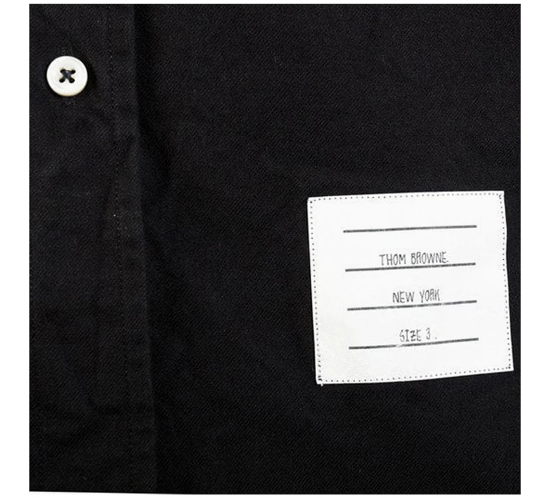 商品Thom Browne|THOM BROWNE 黑色男士衬衫 MWL272A-05245-415,价格¥2761,第8张图片详细描述