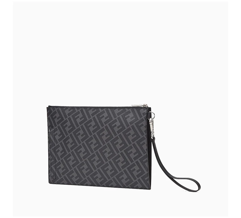 商品[国内直发] Fendi|FENDI 男士黑/黄色手拿包 7N0110-A9XS-F0R2A,价格¥5280,第5张图片详细描述