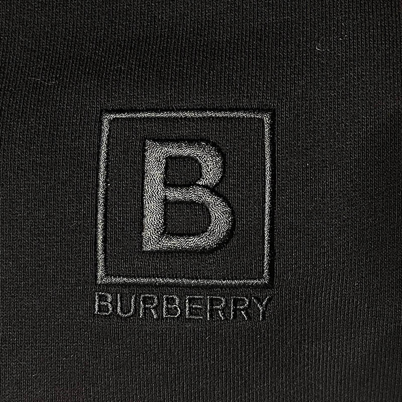 商品Burberry|BURBERRY/博柏利 女士黑色棉质B标刺绣休闲宽松卫衣80669021,价格¥1171,第3张图片详细描述