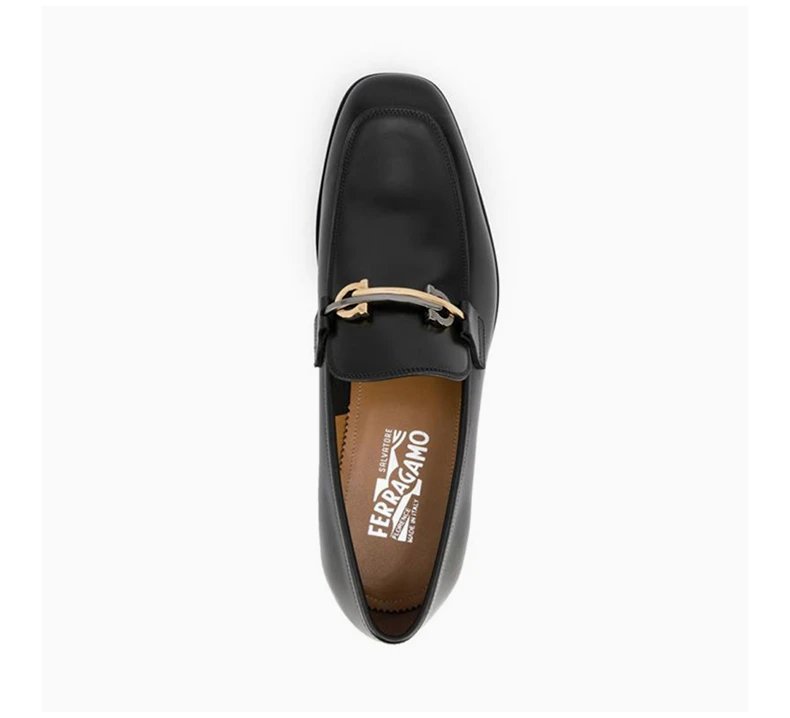 商品Salvatore Ferragamo|SALVATORE FERRAGAMO 黑色男士套脚正装鞋 02-0373-745223,价格¥5896,第6张图片详细描述