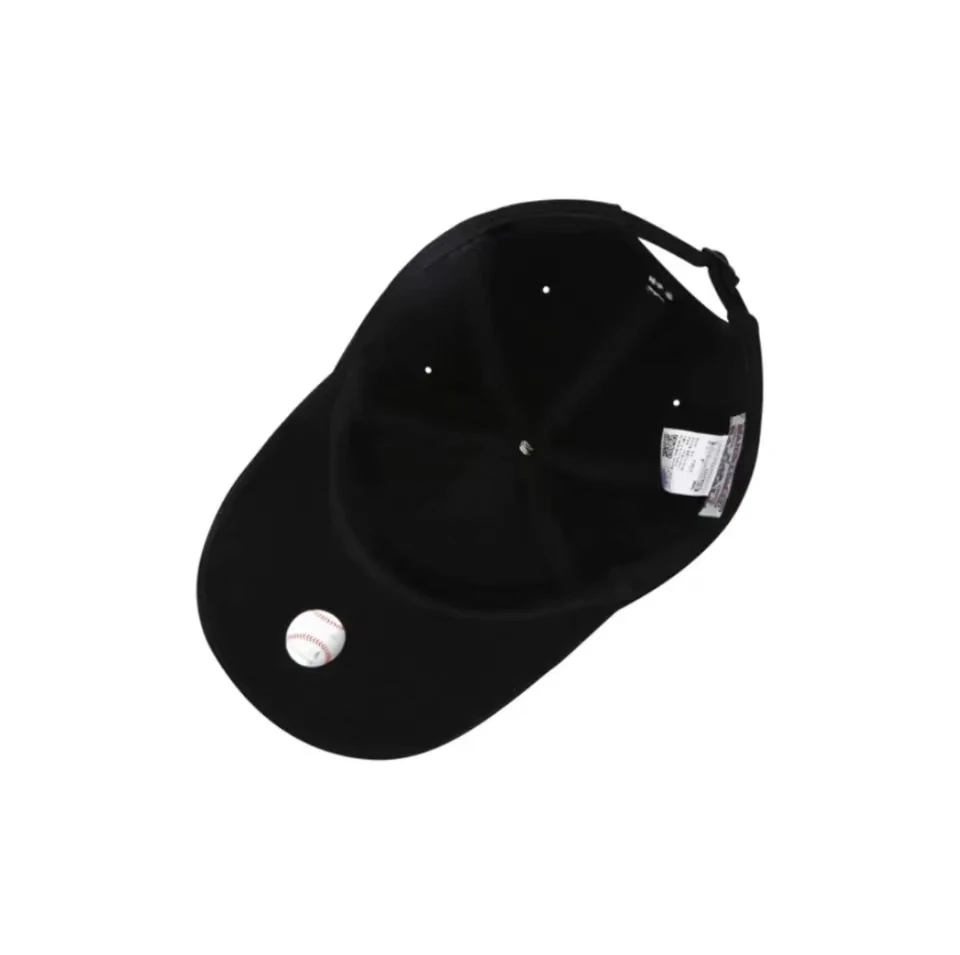 商品MLB|【享贝家】（国内现货-QD） MLB  LOGO刺绣软顶遮阳 棉质 鸭舌帽 男女同款 黑色 32CPNA111-50L,价格¥153,第6张图片详细描述