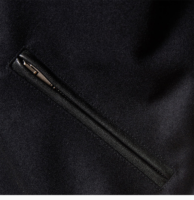 商品[国内直发] Yves Saint Laurent|YSL 圣罗兰 黑色羊毛男士棒球服夹克 504064-Y158S-1000,价格¥9807,第6张图片详细描述