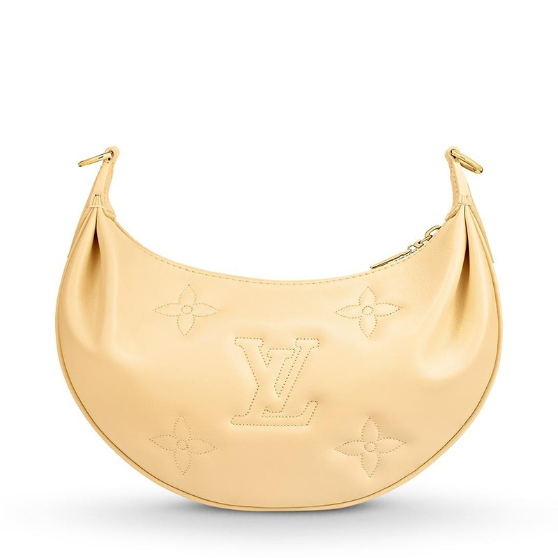 商品Louis Vuitton|【现货】Louis Vuitton/路易威登 Over The Moon系列 女士香蕉色老花压纹牛皮革金扣金链单肩斜挎手提月亮包M59823,价格¥20122,第5张图片详细描述