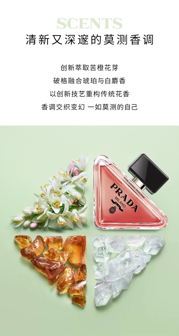 商品Prada|普拉达我本莫测女士香水 EDP花香琥珀持久留香30-50-90ml,价格¥496,第7张图片详细描述