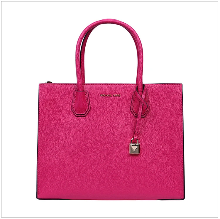 商品[国内直发] Michael Kors|Michael Kors 迈克高仕 MERCER系列亮粉色牛皮女士包袋 30F6GM9T3L-Ultra-Pink,价格¥1121,第3张图片详细描述