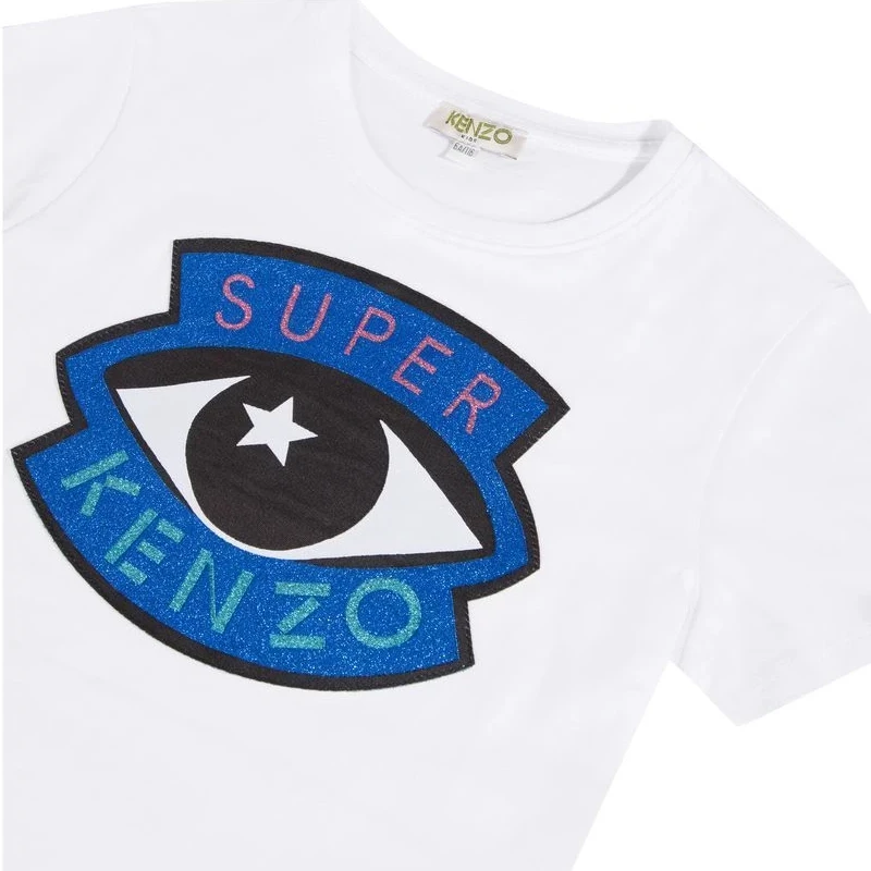 商品Kenzo|Kenzo 高田贤三 童装短体恤 KP10118-100,价格¥415,第1张图片详细描述