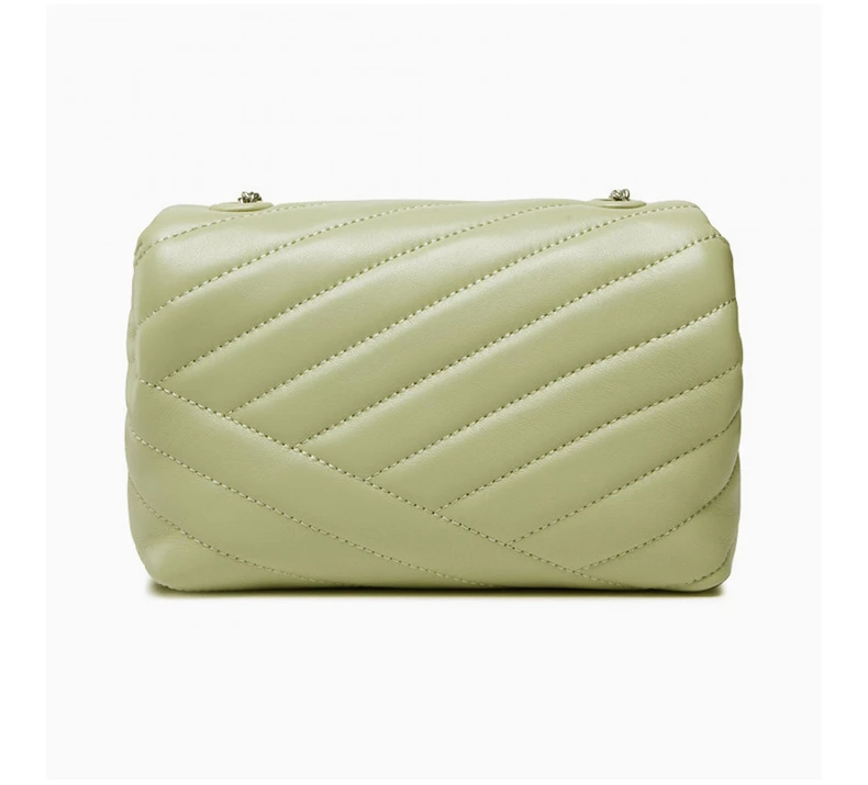 商品Tory Burch|TORY BURCH 女士KiraChevron黑色羊皮绗缝徽标牌小号单肩斜挎包 90460-300,价格¥2521,第7张图片详细描述