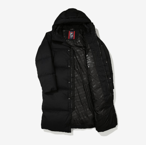 商品Fila|【享贝家】FILA 纯色过膝连帽羽绒服 冬季 情侣款 黑色 FS2DJE4103XBLK  ,价格¥925,第3张图片详细描述