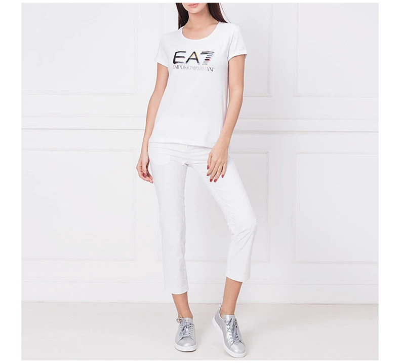 商品Emporio Armani|EMPORIO ARMANI 米白色女士T恤 3GTT20-J12Z-1100,价格¥463,第8张图片详细描述