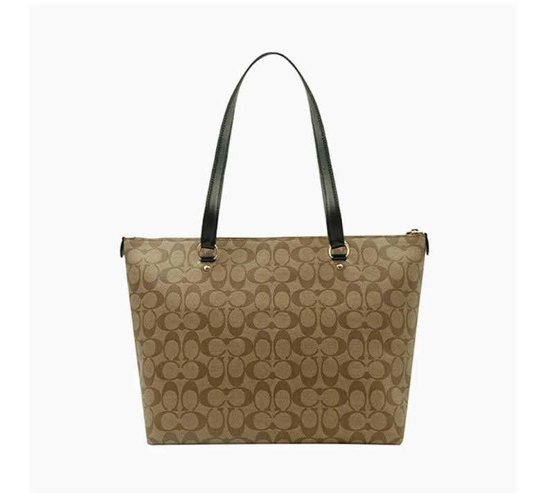 商品Coach|coach 女士大号卡其色PVC手提单肩包 79609IMCBI,价格¥675,第3张图片详细描述