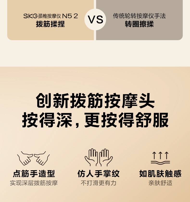商品[国内直发] SKG|颈椎按摩器N5-2按摩仪护颈U型枕加热��敷肩颈揉捏神器,价格¥737,第18张图片详细描述