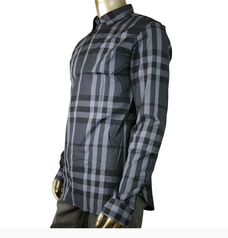 商品Burberry|Burberry 博柏利 灰黑色 男士衬衫 3944127,价格¥2116,第11张图片详细描述