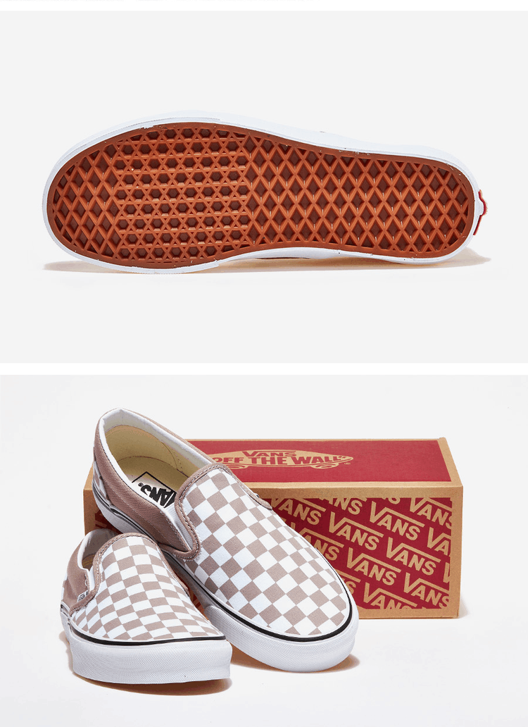 商品Vans|【韩国直邮|包邮包税】万斯 CLASSIC SLIP-ON  运动鞋 一脚蹬 懒人鞋  VN000XG8AZT (CHECKERBOARD) ETHEREA/TRUE WHITE,价格¥266,第3张图片详细描述
