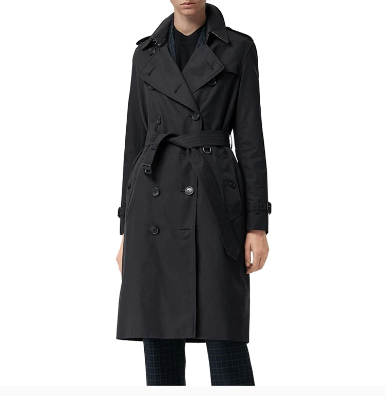 商品[国内直发] Burberry|BURBERRY 黑色女士大衣 4073368,价格¥10907,第5张图片详细描述