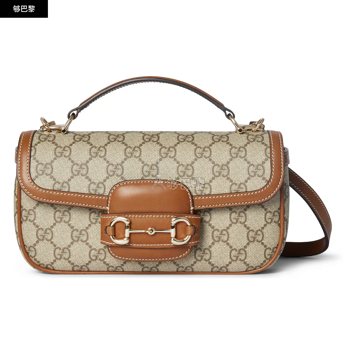 商品Gucci|【预售】 古驰 25春夏 女士 手提包 GUCCI HORSEBIT 1955系列柔软小号手提包 815206 FAD6L 9758 ,价格¥23044,第2张图片详细描述